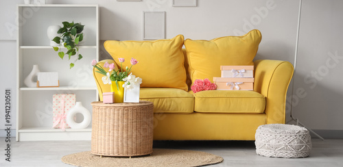Interior of living room dec...