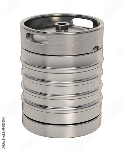 Fotografie Beer keg isolated on transparent background. 3D illustration