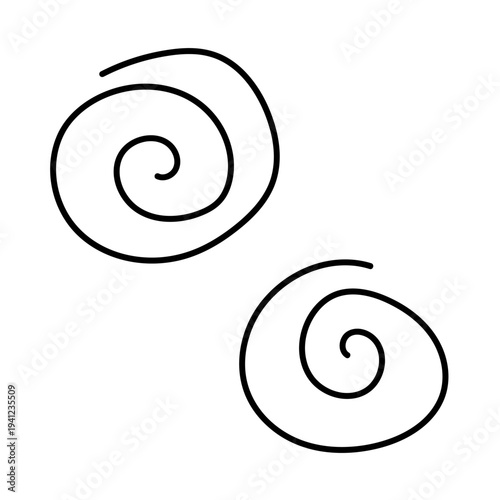 ぐるぐるの線　めまい　迷い　漫符