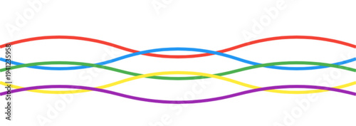 colorful wavy abstract line pattern