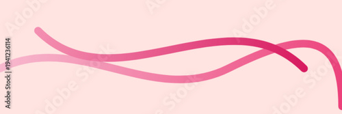 Minimal pink red curved abstract lines