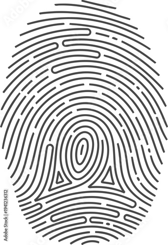 Unique fingerprint illustration