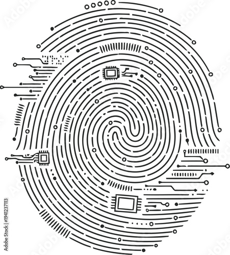 Detailed fingerprint analysis diagram