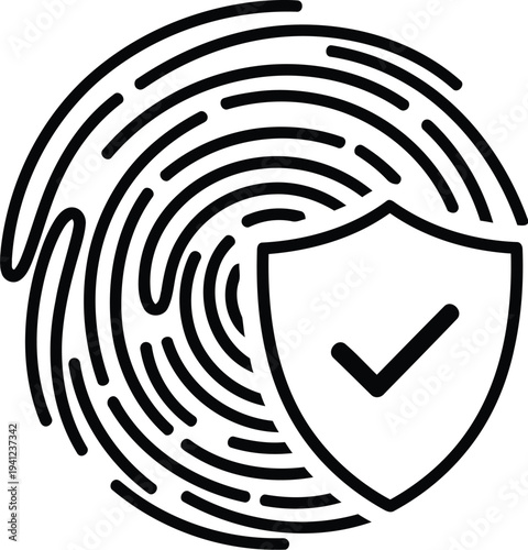 Secure fingerprint shield