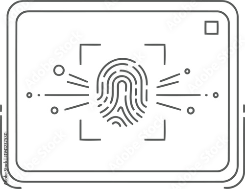 Fingerprint scanner on tablet