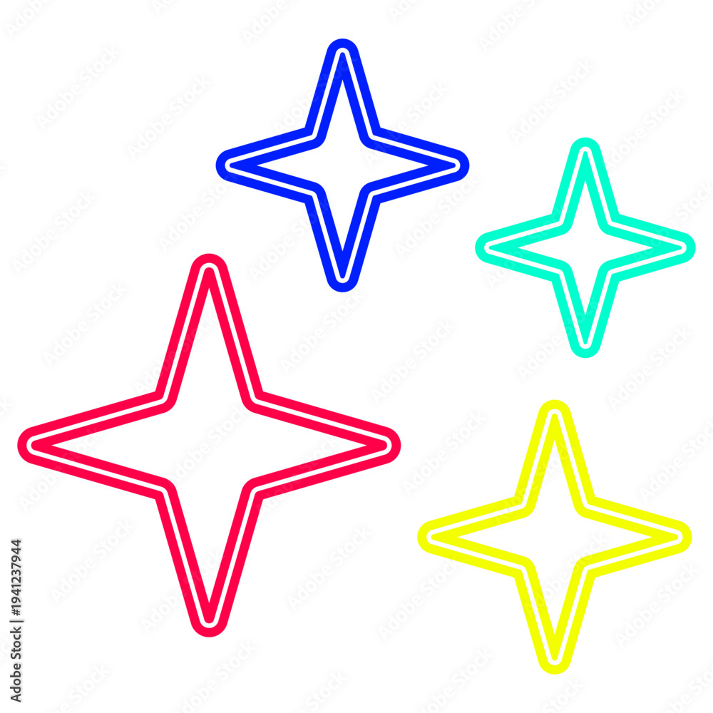 Obraz premium Neon Sparkle Shape