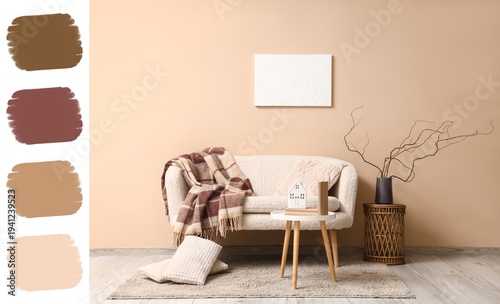 Interior of cozy living roo...