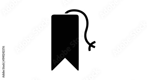 A bookmark icon, representing a saved page or favorite item, perfect for digital applications and websites symbolizing organization and accessibility