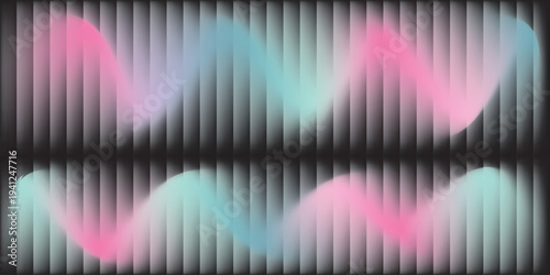 Pastel Colored Sound Wave Pattern Design.