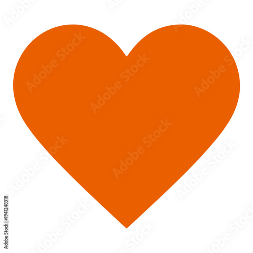 Free Download Filled Orange Heart Vector Icon for Web Interface - GFXLoad