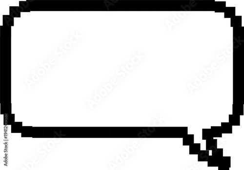 Pixel text boxes. Empty pixelated frame collection. Retro 8 bit border speech chat bubble, shape pack, message, talk balloon.