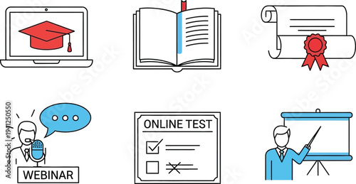 Education and learning icons