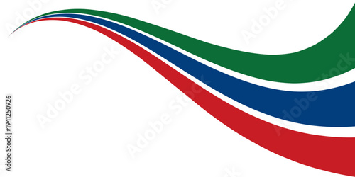 Abstract colorful wave background with Olympics ring colors. sport concept, multicolor striped frame, copy space for your text. Vector illustration. EPS 10 