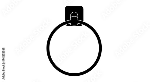 Modern Towel Ring Holder, Bathroom Accessory, Minimalist Design, Wall Mounted