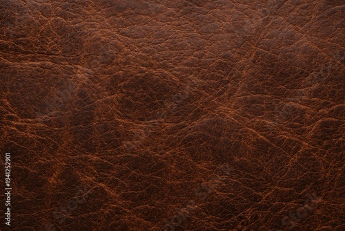 Brown leather texture background with fine wrinkles and creases