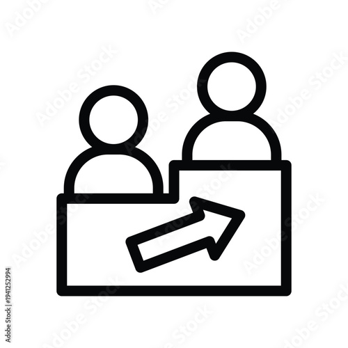 escalation line icon illustration vector graphic.eps