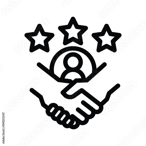 customer loyalty line icon illustration vector graphic.eps