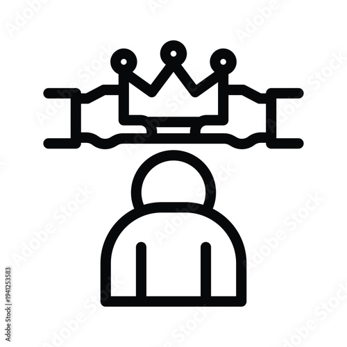 privilege line icon illustration vector graphic.eps