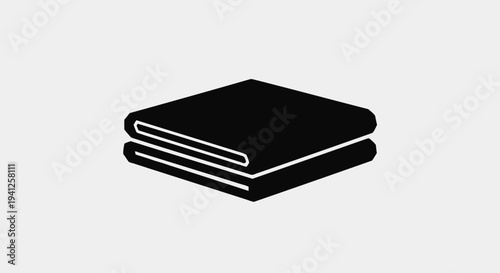 Clean Folded Towels Icon, Stacked Fabric, Simple Vector Graphic