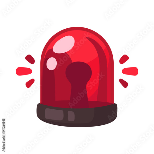 Emergency Beacon Flashing Red Warning Light for Urgent Situations and Safety Alerts