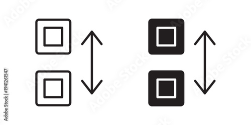 Apps sort icon for web, design. Linear illustrations, editable strokes