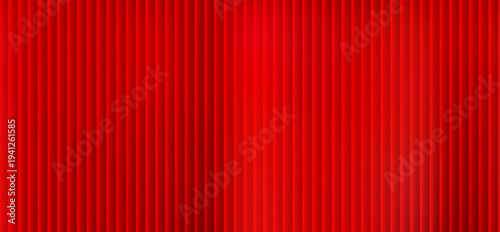 White, black and red ribbed abstract background with glass effect, corrugated iridescent color gradient. Vector illustration