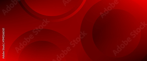 Modern Red Abstract Concentric Circle Background. A bold vector illustration featuring layered crimson and ruby circular shapes with deep gradients and shadows for a premium, cinematic look.