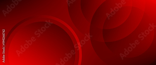 Modern Red Abstract Concentric Circle Background. A bold vector illustration featuring layered crimson and ruby circular shapes with deep gradients and shadows for a premium, cinematic look.