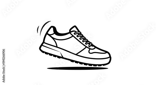 Sneaker Icon, Running Shoe, Sport Footwear, Athletic Shoe, Graphic Design Element