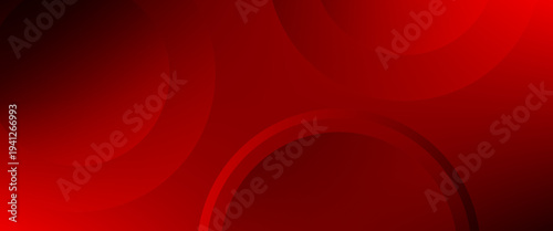 Modern Red Abstract Concentric Circle Background. A bold vector illustration featuring layered crimson and ruby circular shapes with deep gradients and shadows for a premium, cinematic look.