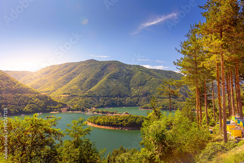 Vacha dam in Rhodopes mountains, Bulgaria