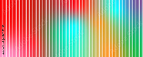 Abstract Rainbow Gradient Vertical Stripes Background with Soft Neon Glow