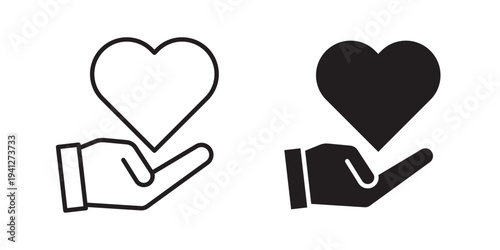 Heart Health icon for web, design. Linear illustrations, editable strokes
