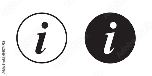 Info icon for web, design. Linear illustrations, editable strokes