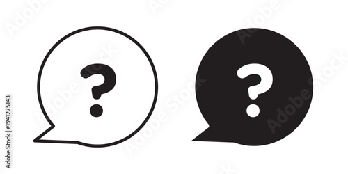 Interrogation icon for web, design. Linear illustrations, editable strokes