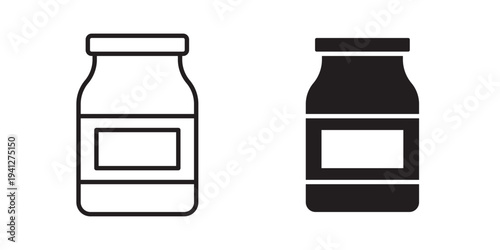 Jam icon for web, design. Linear illustrations, editable strokes