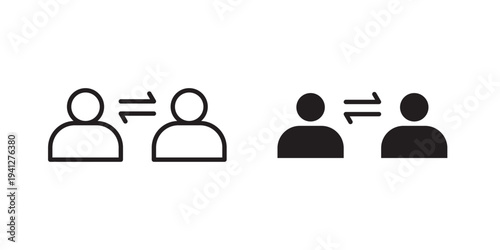 Mediator icon for web, design. Linear illustrations, editable strokes