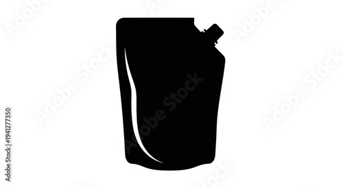 Black Silhouette of a Stand Up Pouch with Spout