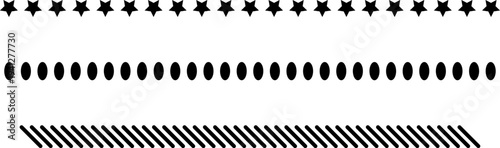 Slash line. Abstract dashed border divider set. Diagonal lines Border. Geometric print for caution tape or barrier. Parallel stripes. Black pattern isolated on white background