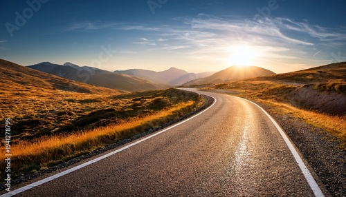 Beautiful Windy Road Going Off Into The Endless Distance