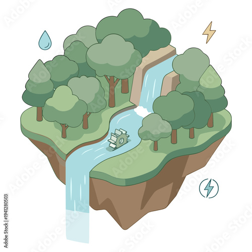 Green Energy City Illustrations of Solar, Wind, and Sustainable Urban Life.