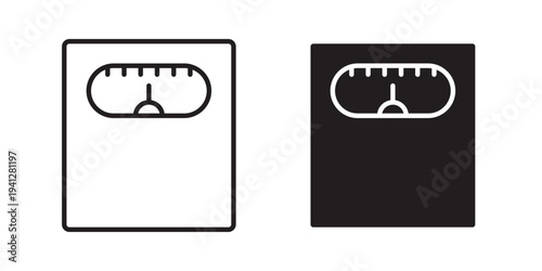 Scale icon for web, design. Linear illustrations, editable strokes