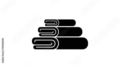 Stack of Folded Towels Icon, Cleanliness, Hygiene, Bathroom, Spa, Hotel, Laundry, Home Care Concept