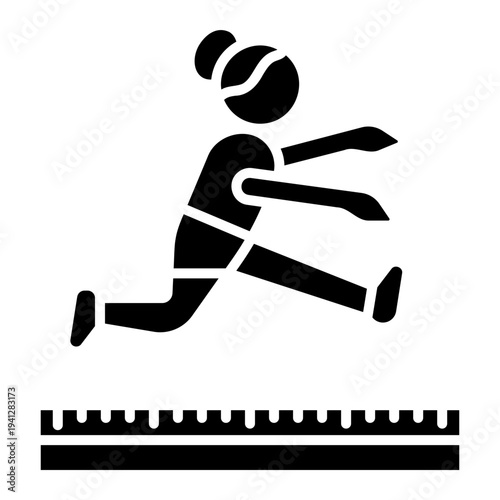 Hurdle Jump Silhouette: Female Athlete in Action