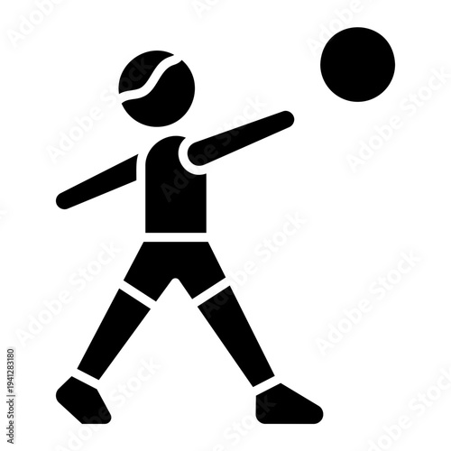 Volleyball player spiking the ball in a sports game