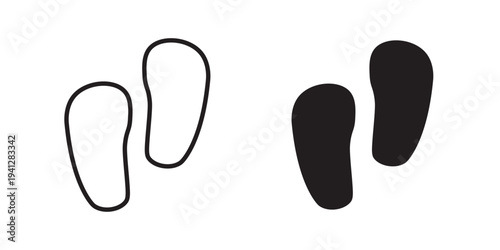 Soles icon for web, design. Linear illustrations, editable strokes