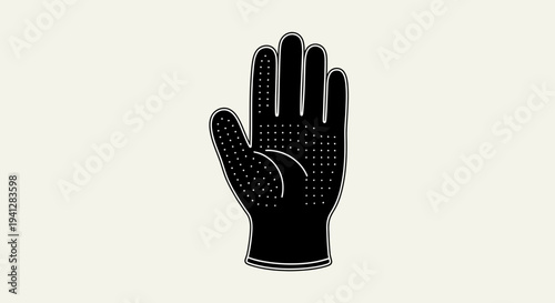 Grooming Glove for Pets, Black Rubber Glove with Nubs for Pet Hair Removal