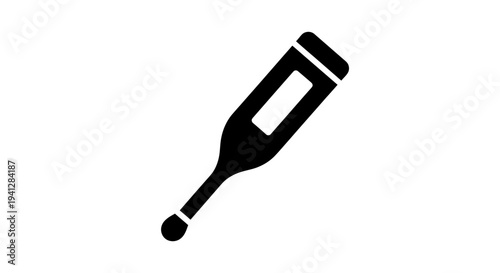 Digital Thermometer Icon, Medical Health Care Symbol, Electronic Device for Temperature Measurement