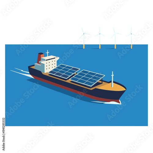 Green Energy City Illustrations of Solar, Wind, and Sustainable Urban Life.