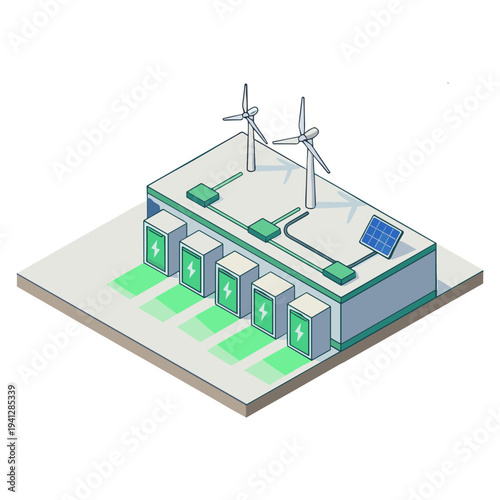 Green Energy City Illustrations of Solar, Wind, and Sustainable Urban Life.